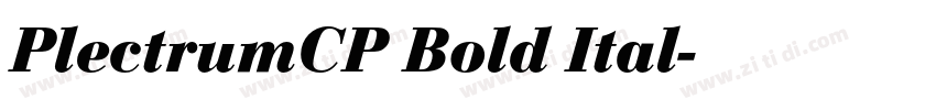 PlectrumCP Bold Ital字体转换